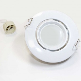 Pack Encastrable rond blanc + Ampoule LED 8W chaude