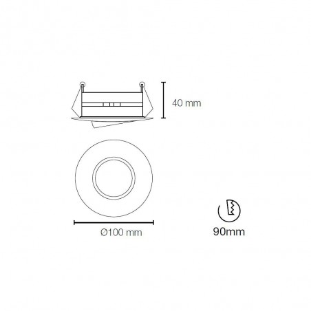 Pack Encastrable Nickel + Ampoule LED 8W chaude