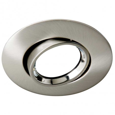 Pack Encastrable Nickel + Ampoule LED 8W chaude