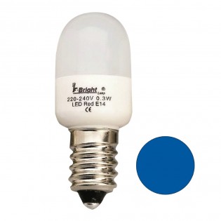 Ampoule LED Pébetera Mini Bleu E14 (0.3W)