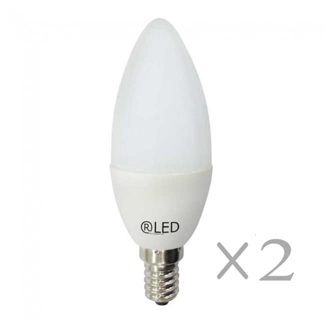 Pack 2 Bombillas LED Vela E14 (6W) Pack 2 Bombillas LED Vela E14 (6W)