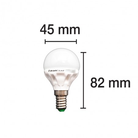 Bombilla LED Esférica Cerámica E14 Luz fría (5.2W)