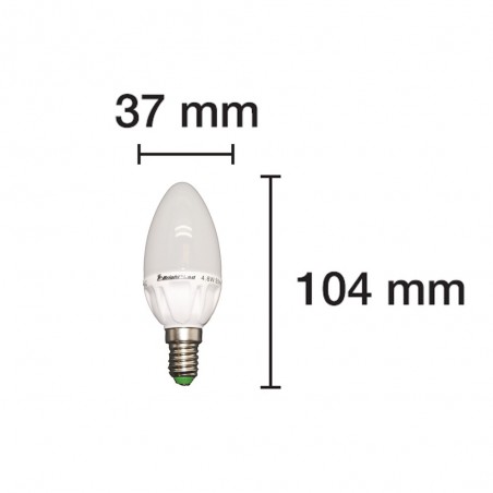 Bombilla LED Vela cerámica E14 luz fría (5.2W)