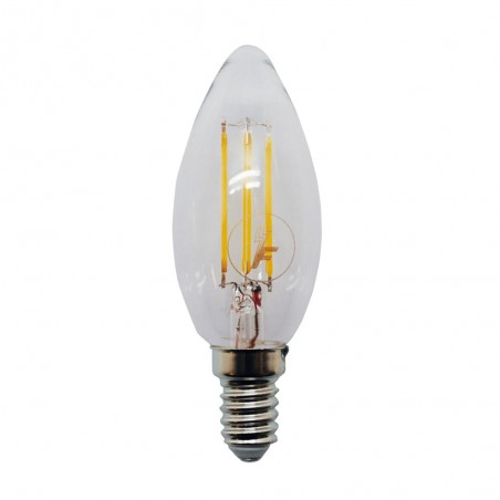 Bombilla LED Vela Clara Luz Fría E14 (4W)