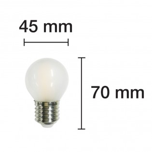 Bombilla LED Esférica Mate E27 (4W)