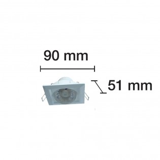 Foco LED Cuadrado orientable (8W)