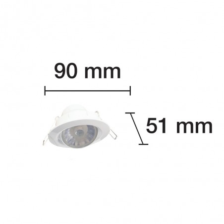 Foco LED orientable luz cálida (8W)