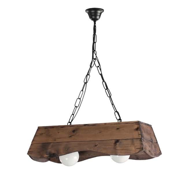 Lampe de suspension rustique Bolin (2 lumières)