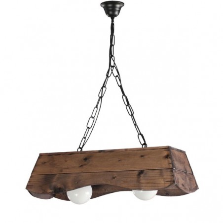 Lampe de suspension rustique Bolin (2 lumières)