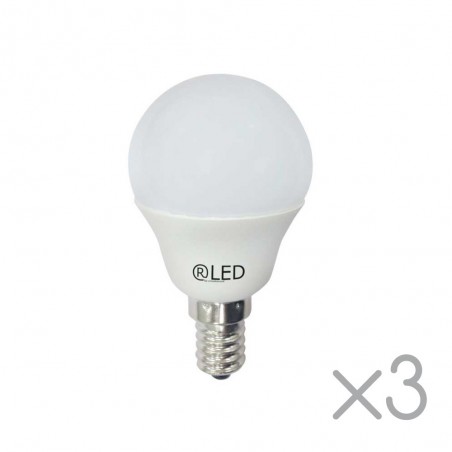 3 bombillas E14, cálida (5.2W)
