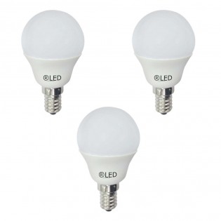 3 bombillas E14, cálida (5.2W)