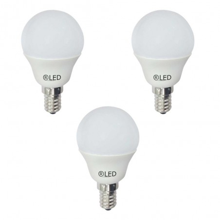 3 bombillas E14, cálida (5.2W)