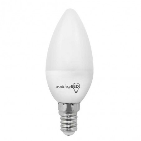 Bombilla vela E-14 luz neutra