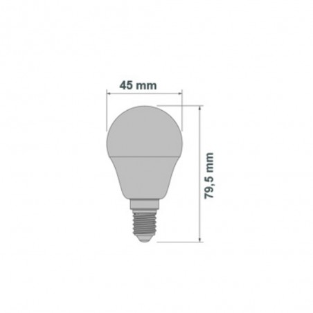 Pack 2 bombilla LED E14 (5.2W)