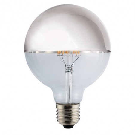 Bombilla LED Decorativa Globo Espejo Plata (8W)