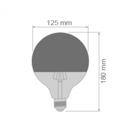 Bombilla LED Decorativa Globo Espejo Plata (8W)