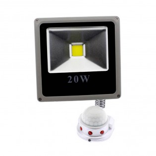 Proyector LED profesional Exterior + Sensor movimiento 6000K (20W)