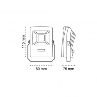 Proyector LED Exterior Luz fría (20W)