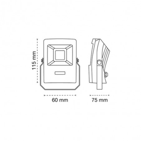 Proyector LED Exterior Luz fría (20W)