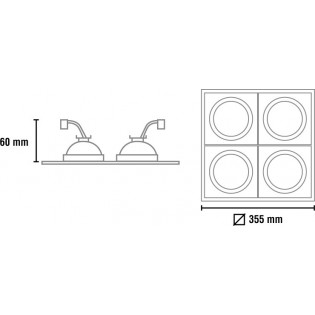 Kardan Helium Aluminium (4 lumières)