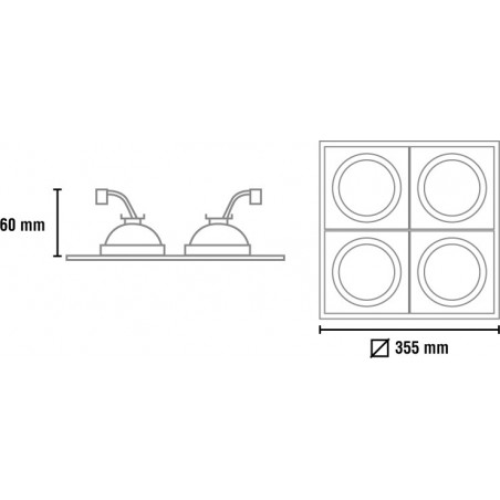 Kardan Helium Aluminium (4 lumières)