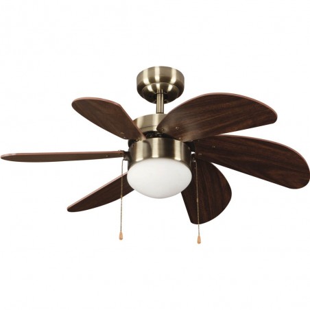 Ventilateur de plafond avec lumière Basic Marrón