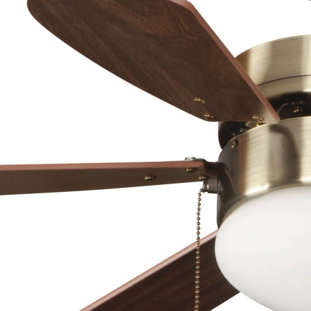 Ventilateur de plafond avec lumière Basic Marrón
