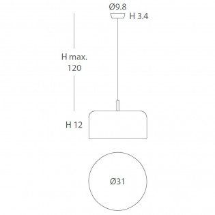 Lampe de plafond Pot III