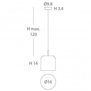 Lampe de plafond Pot I