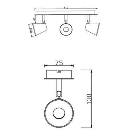 Regleta LED Ice (3 luces)
