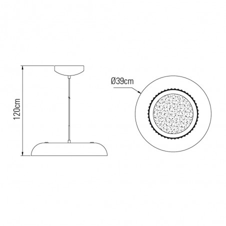 Lámpara colgante LED Gan (12W)