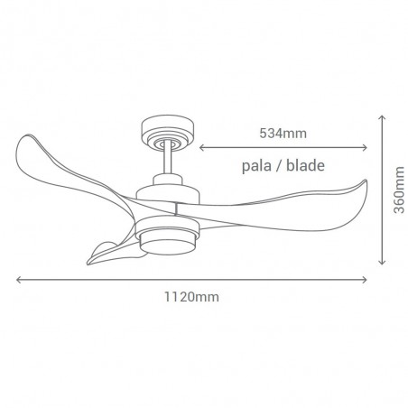 Ventilateur de plafond Falcon LED (18W)