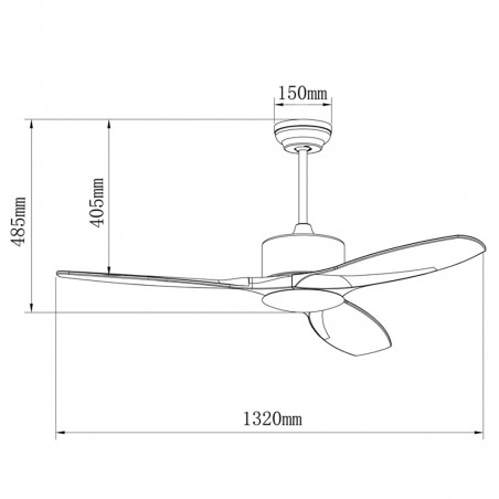 Ventilateur LED Keros Plata (12W)