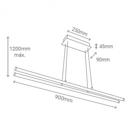 Lampe de suspension LED Lulea (38W)