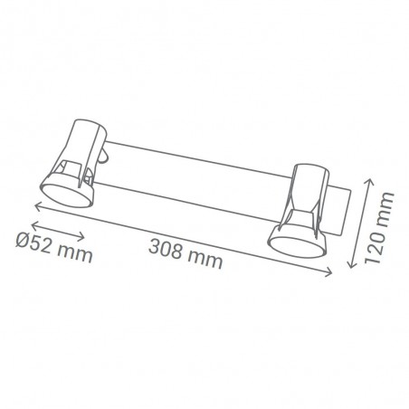 Regleta Kody II (2 luces)