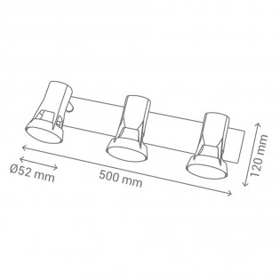Réglette Kody II (3 lumières)