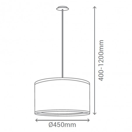 Lampe de suspension Circles blanche