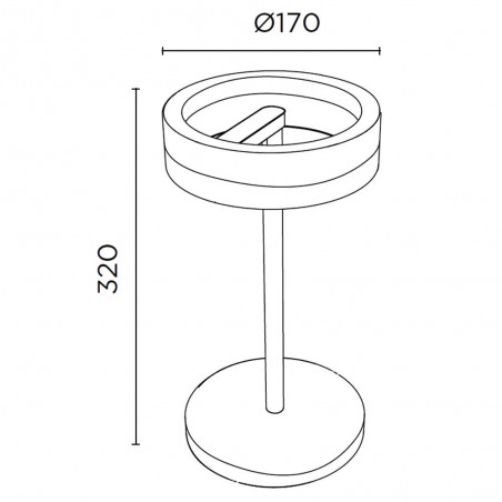 Lámpara de sobremesa LED Circular (13W)