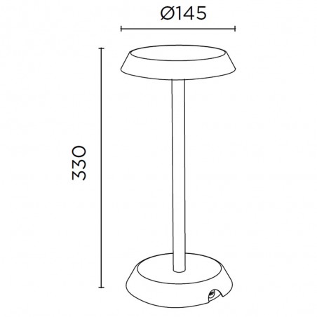 Lampe à poser portátil LED Bateria (3W)