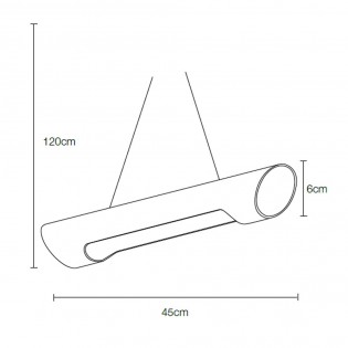 Lampe de suspension LED Long (7W)