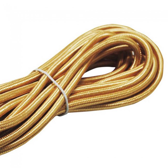 Cable tissu doré