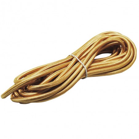 Cable tissu doré