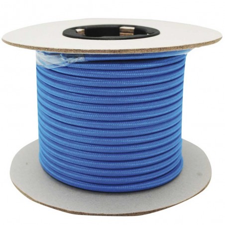 Enrouleur de câble tissu Bleu