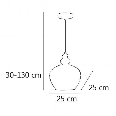 Lampe de plafond Lumpur