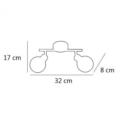 Regleta Opal (2 luces)
