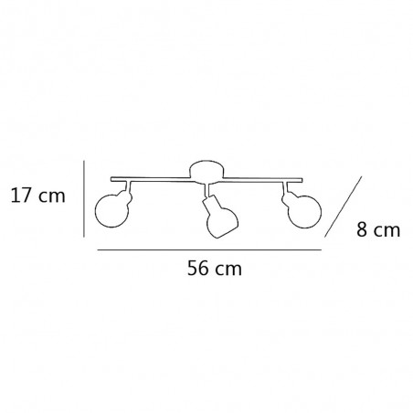 Regleta Opal (3 luces)