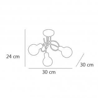 Plafón Opal (3 luces)