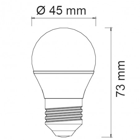 Pack 3 Bombillas LED esférica E27 5.2W (Luz neutra)
