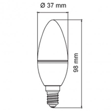 Pack 3 Bombillas LED E14 vela 5.2W (Luz neutra)