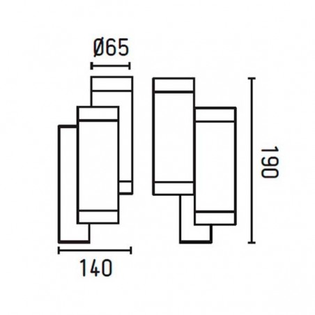 Applique d’extérieur STEPS (2 lumières)